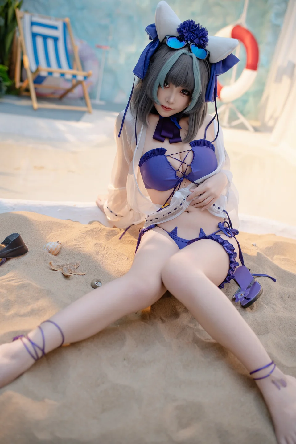Bangni邦尼 - No.034 碧蓝航线 柴郡 泳装 [86P-855MB] tg@simisebaisi 【丝足阁】031.webp